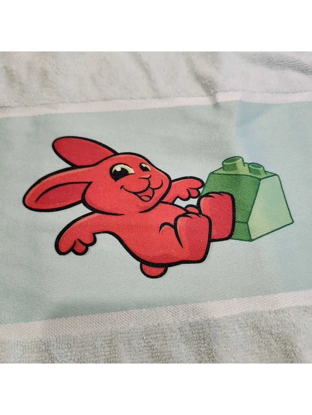 LEGO Duplo TOWEL 100% Cotton 28” x 31” Pool Half Size Floor Mat Toddler EUC Rare